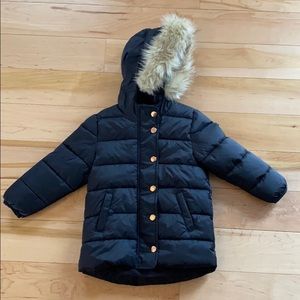 NWT - Old Navy Toddler Girls Black Puffer Coat